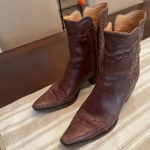 Charlie1Horse Cowgirl Leather Boots Size 8